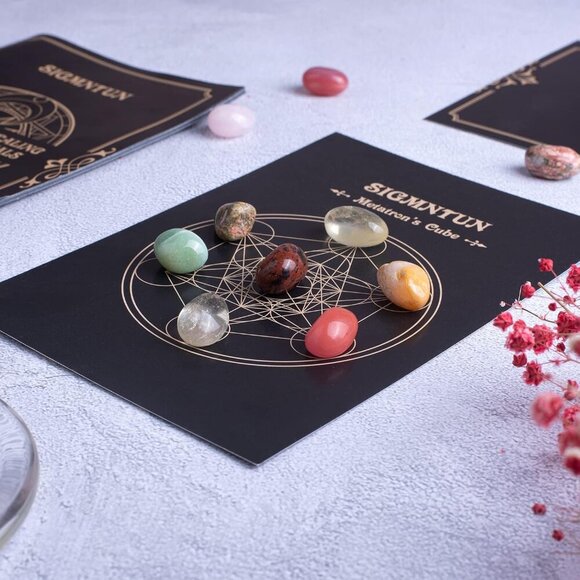 Polished Multicolor Healing Crystal Stone Set, 72 Pcs, 0.5" Handpicked Tumbled S - Picture 4 of 9